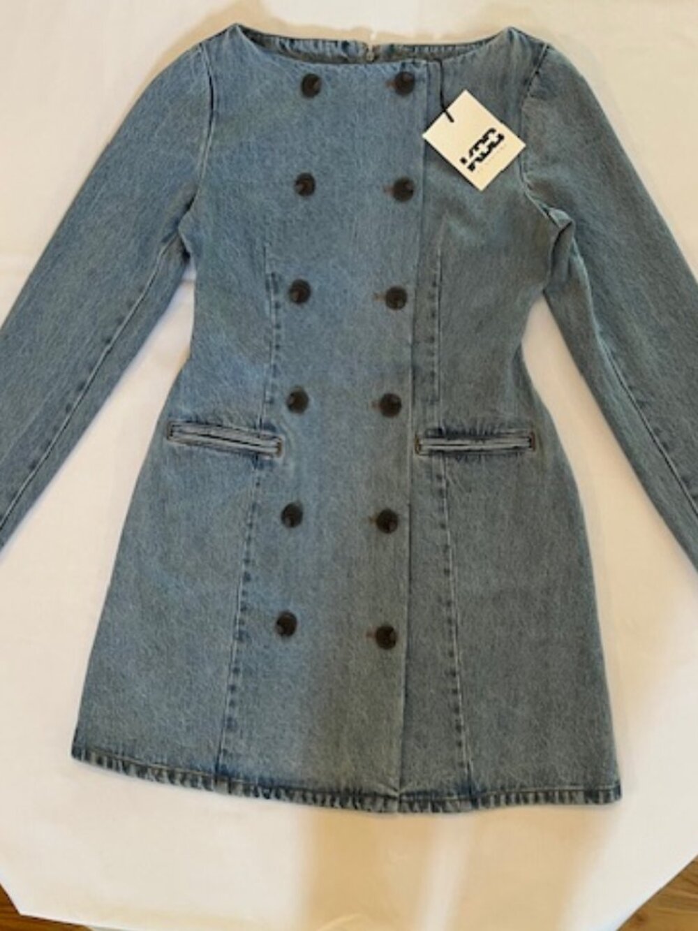 KBB BY KAHLANA | Women's The Tuxedo Mini dress in Denim-NWT - Picture 13 of 16